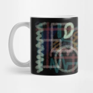 Black Rainbow Abstract Mug